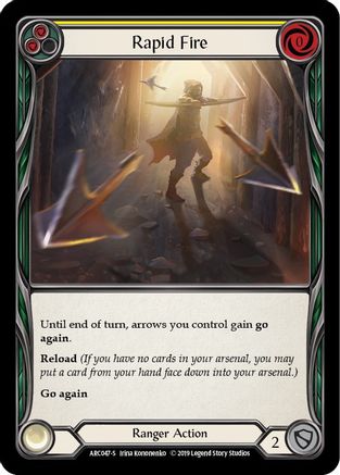 Rapid Fire [ARC047] Unlimited Edition Rainbow Foil Flesh And Blood Single Flesh And Blood   