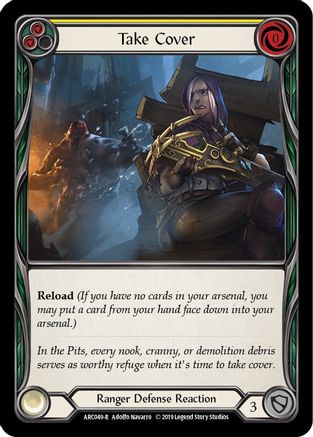 Take Cover (Yellow) [ARC049-R] 1st Edition Normal Flesh And Blood Single Flesh And Blood   
