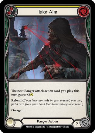 Take Aim (Yellow) [ARC055-R] 1st Edition Rainbow Foil Flesh And Blood Single Flesh And Blood   