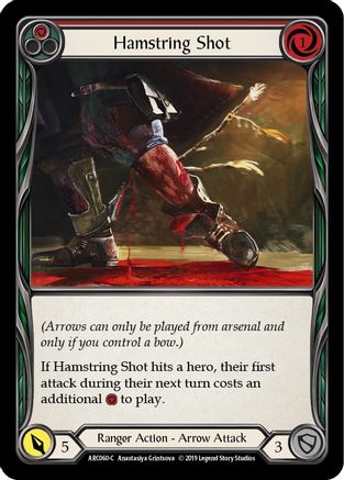 Hamstring Shot (Red) [ARC060] Unlimited Edition Rainbow Foil Flesh And Blood Single Flesh And Blood   