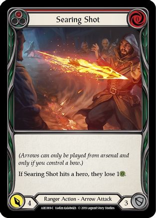 Searing Shot (Red) [ARC069] Unlimited Edition Rainbow Foil Flesh And Blood Single Flesh And Blood   