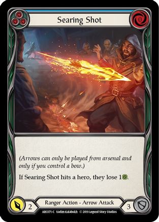 Searing Shot (Blue) [ARC071-C] 1st Edition Rainbow Foil Flesh And Blood Single Flesh And Blood   