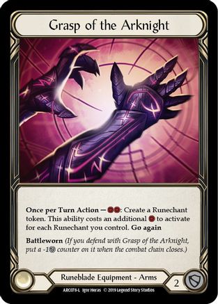 Grasp of the Arknight [ARC078-L] 1st Edition Cold Foil Flesh And Blood Single Flesh And Blood   