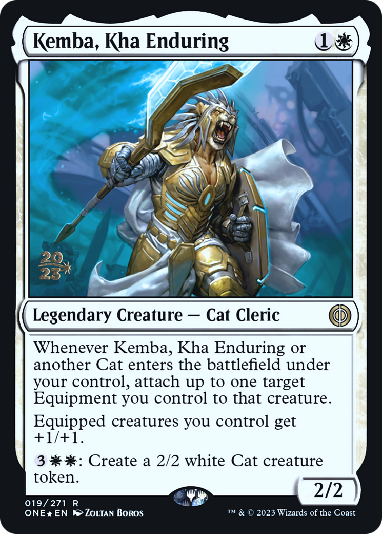 Kemba, Kha Enduring (PRE-019) [Phyrexia: All Will Be One Promos] Foil MTG Single Wizards of the Coast