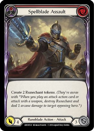 Spellblade Assault (Red) [ARC085] Unlimited Edition Normal Flesh And Blood Single Flesh And Blood   