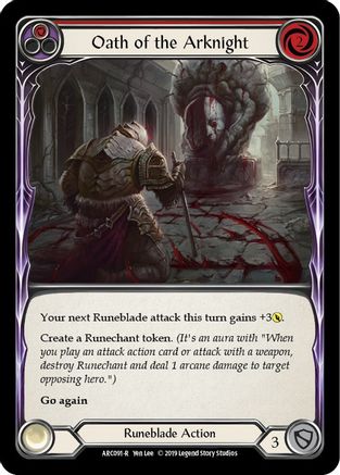 Oath of the Arknight (Red) [ARC091] Unlimited Edition Normal Flesh And Blood Single Flesh And Blood   