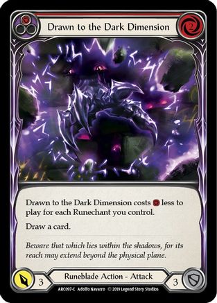 Drawn to the Dark Dimension (Red) [ARC097] Unlimited Edition Rainbow Foil Flesh And Blood Single Flesh And Blood   