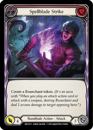 Spellblade Strike (Red) [ARC103] Unlimited Edition Normal Flesh And Blood Single Flesh And Blood   