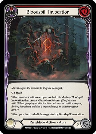 Bloodspill Invocation (Red) [ARC106-C] 1st Edition Rainbow Foil Flesh And Blood Single Flesh And Blood   