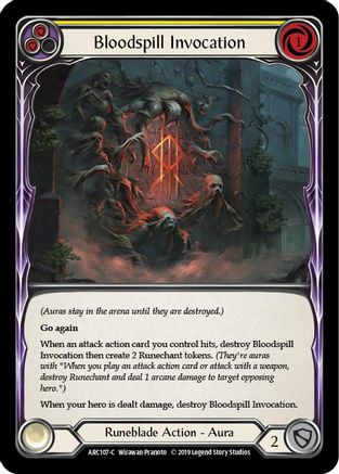 Bloodspill Invocation (Yellow) [ARC107] Unlimited Edition Normal Flesh And Blood Single Flesh And Blood   