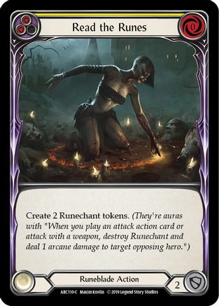 Read the Runes (Yellow) [ARC110] Unlimited Edition Normal Flesh And Blood Single Flesh And Blood   