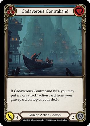 Cadaverous Contraband (Blue) [ARC181-C] 1st Edition Rainbow Foil Flesh And Blood Single Flesh And Blood   