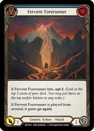 Fervent Forerunner (Blue) [ARC184-C] 1st Edition Rainbow Foil Flesh And Blood Single Flesh And Blood   