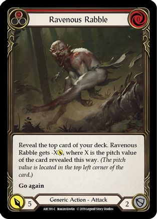 Ravenous Rabble (Red) [ARC191] Unlimited Edition Rainbow Foil Flesh And Blood Single Flesh And Blood   