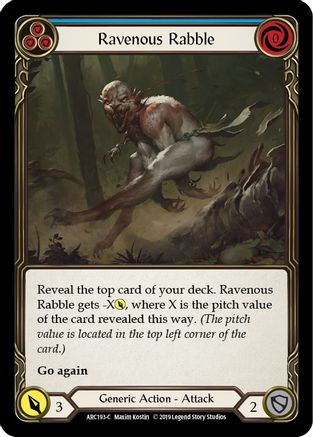 Ravenous Rabble (Blue) [ARC193-C] 1st Edition Normal Flesh And Blood Single Flesh And Blood   