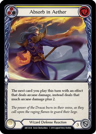 Absorb in Aether (Yellow) [ARC124] Unlimited Edition Rainbow Foil Flesh And Blood Single Flesh And Blood   