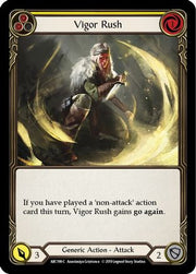 Vigor Rush (Yellow) [ARC198] Unlimited Edition Rainbow Foil Flesh And Blood Single Flesh And Blood   