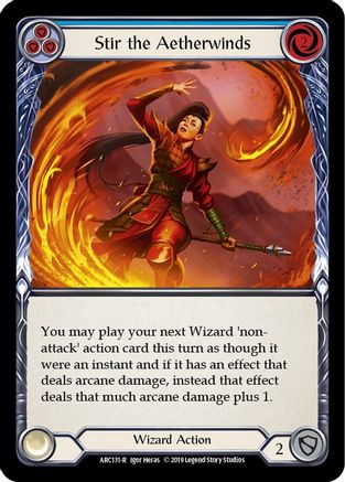Stir the Aetherwinds (Blue) [ARC131] Unlimited Edition Normal Flesh And Blood Single Flesh And Blood   
