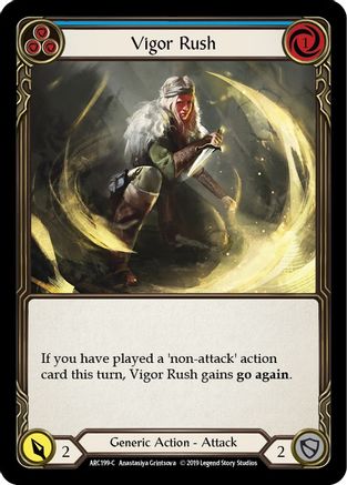 Vigor Rush (Blue) [ARC199] Unlimited Edition Normal Flesh And Blood Single Flesh And Blood   