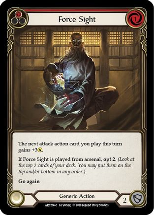 Force Sight (Red) [ARC206] Unlimited Edition Normal Flesh And Blood Single Flesh And Blood   