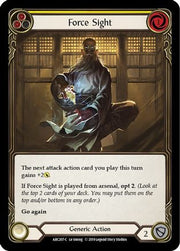 Force Sight (Yellow) [ARC207-C] 1st Edition Rainbow Foil Flesh And Blood Single Flesh And Blood   