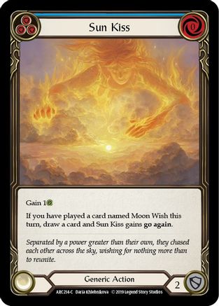 Sun Kiss  (Blue) [ARC214-C] 1st Edition Rainbow Foil Flesh And Blood Single Flesh And Blood   