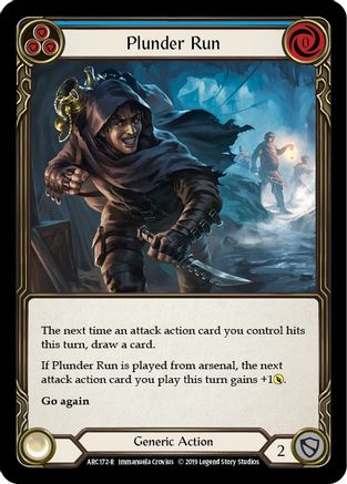 Plunder Run (Blue) [ARC172] Unlimited Edition Rainbow Foil Flesh And Blood Single Flesh And Blood   