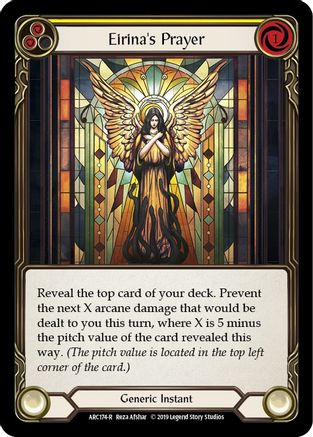 Eirina's Prayer (Yellow) [ARC174] Unlimited Edition Rainbow Foil Flesh And Blood Single Flesh And Blood   