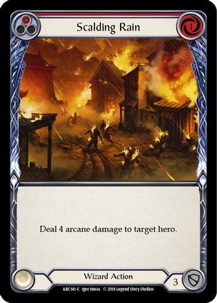 Scalding Rain (Red) [ARC141] Unlimited Edition Normal Flesh And Blood Single Flesh And Blood   