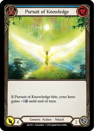 Pursuit of Knowledge [ARC161-S] 1st Edition Rainbow Foil Flesh And Blood Single Flesh And Blood   