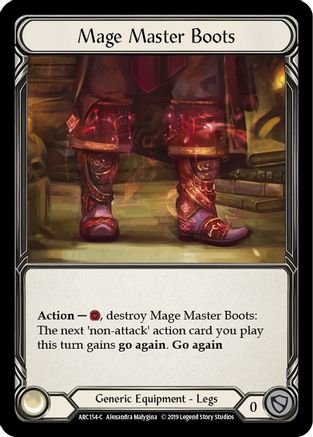 Mage Master Boots [ARC154-C] 1st Edition Cold Foil Flesh And Blood Single Flesh And Blood   