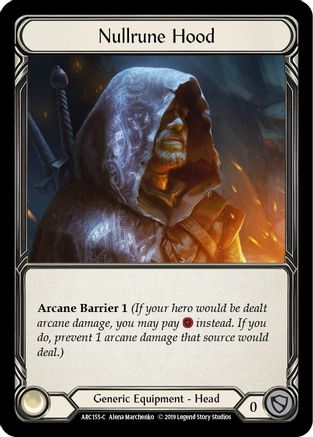Nullrune Hood [ARC155] Unlimited Edition Normal Flesh And Blood Single Flesh And Blood   