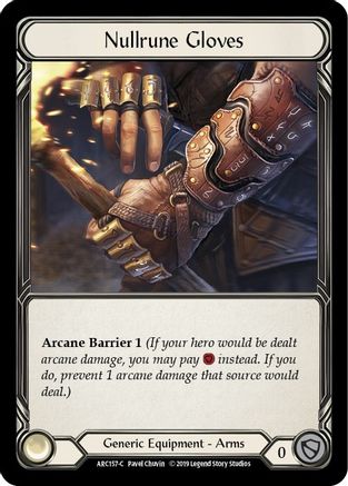 Nullrune Gloves [ARC157] Unlimited Edition Rainbow Foil Flesh And Blood Single Flesh And Blood   