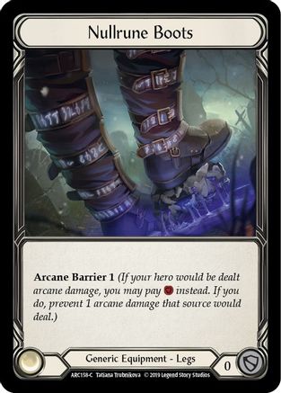 Nullrune Boots [ARC158-C] 1st Edition Normal Flesh And Blood Single Flesh And Blood   