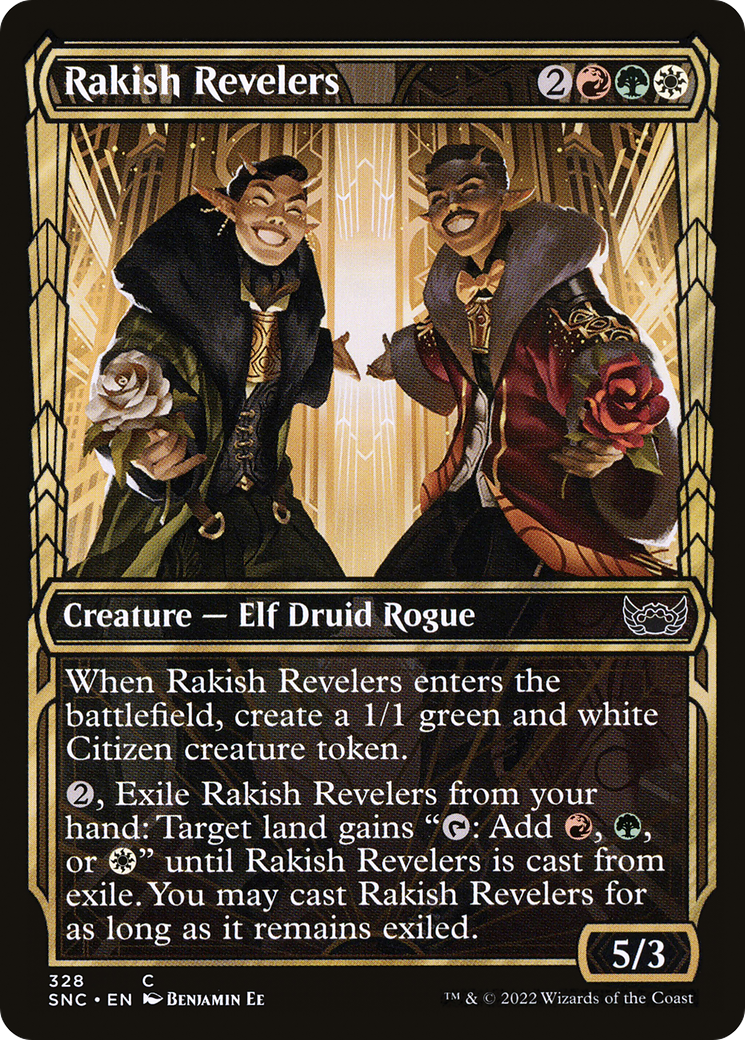 Rakish Revelers (SNC-328) [Streets of New Capenna] (Showcase) MTG Single Wizards of the Coast