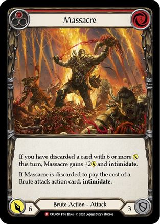 Massacre [CRU008] Unlimited Normal Flesh And Blood Single Flesh And Blood   