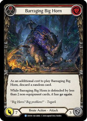 Barraging Big Horn (Red) [CRU010] 1st Edition Rainbow Foil Flesh And Blood Single Flesh And Blood   
