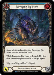 Barraging Big Horn (Blue) [CRU012] 1st Edition Rainbow Foil Flesh And Blood Single Flesh And Blood   