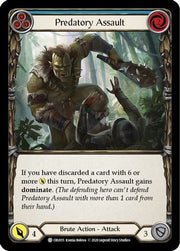 Predatory Assault (Blue) [CRU015] 1st Edition Normal Flesh And Blood Single Flesh And Blood   