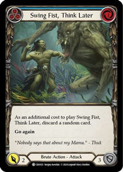 Swing Fist, Think Later (Blue) [CRU021] 1st Edition Normal Flesh And Blood Single Flesh And Blood   