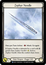 Zephyr Needle [CRU051] 1st Edition Cold Foil Flesh And Blood Single Flesh And Blood   