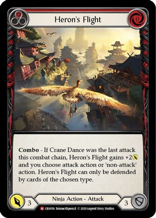 Heron's Flight (Rainbow Foil) [CRU056-RF] Unlimited Rainbow Foil Flesh And Blood Single Flesh And Blood   