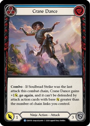 Crane Dance (Blue) [CRU059] 1st Edition Rainbow Foil Flesh And Blood Single Flesh And Blood   