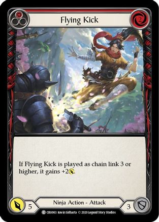 Flying Kick (Red) [CRU063] 1st Edition Normal Flesh And Blood Single Flesh And Blood   