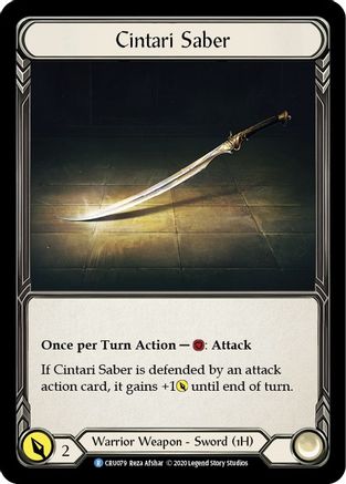Cintari Saber [CRU079] 1st Edition Normal Flesh And Blood Single Flesh And Blood   