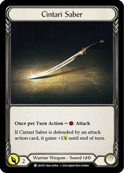 Cintari Saber [CRU079] 1st Edition Normal Flesh And Blood Single Flesh And Blood   