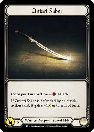Cintari Saber [CRU080] 1st Edition Cold Foil Flesh And Blood Single Flesh And Blood   