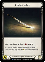 Cintari Saber [CRU080] 1st Edition Cold Foil Flesh And Blood Single Flesh And Blood   