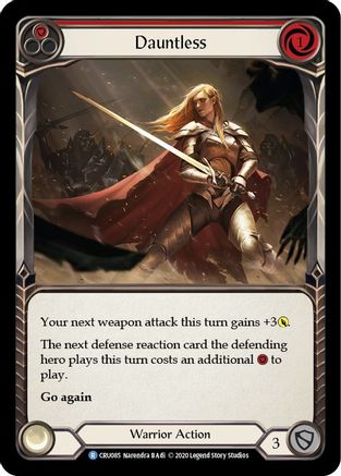 Dauntless (Red) [CRU085] 1st Edition Rainbow Foil Flesh And Blood Single Flesh And Blood   