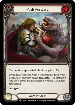 Push Forward (Red) [CRU094] 1st Edition Normal Flesh And Blood Single Flesh And Blood   